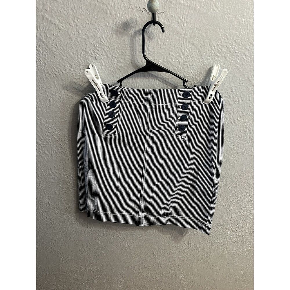 Talbots Blue White Strip Skirt Size 4 Womens